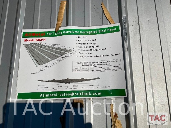 New 10ft Corrugated Steel Panels (100 Count)