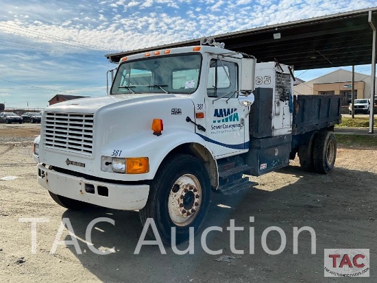 2001 International 4700 Compressor / Flat Bed Dump Truck
