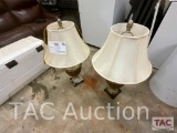 Set of Lamps and Metal Chairs