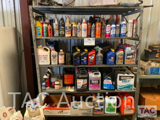 Rack With Oils And Cleaners