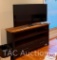 TV Stand With TV, Bookshelf And Wall Mirror