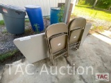 6ft Folding Table With 4 Folding Chairs