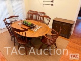 Dining Room Set With With Extra Chairs And Serving Cart