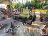 Trailer Mounted Air Compressor With Ramp And Tool Box