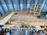 8ft X 4ft Wood Working Table With Stools