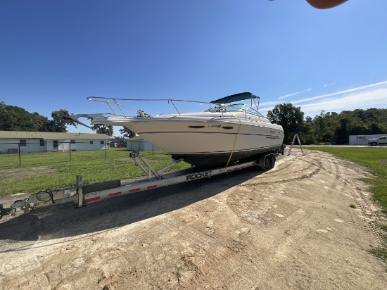 1992 29ft Sea Ray 300 Weekender With 2021 Rocket Boat Trailer