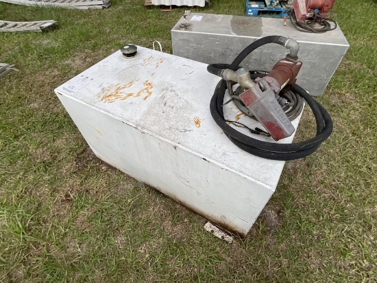 100 Gallon Portable Fuel Tank With Lectric Pump