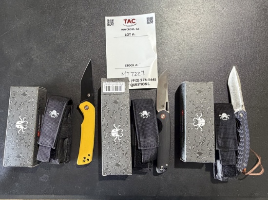 Set Of 3 Klakenknives Pocket Knives