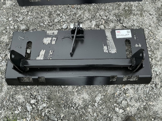 New Skid Steer Quick Attach Backing Plate With 3 Point Hitch