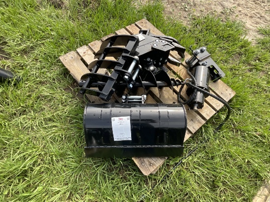 New 6 Piece Mini Excavator Attachment Set
