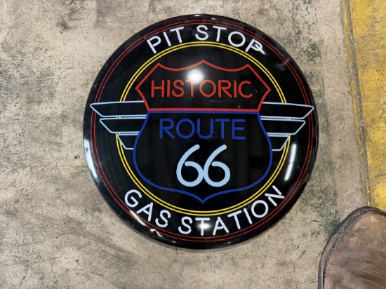 Round Route 66 Sign