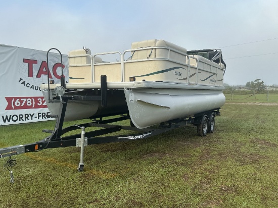 2007 GODFREY SWEETWATER 2086 TUSCANY SERIES PONTOON BOAT w/ 2020 KARAVAN TRAILER