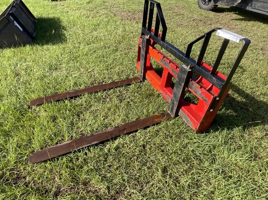 48in Peerless Skid Steer Forks Attachment