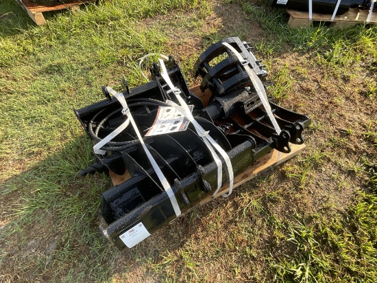 New 9 Piece Mini Excavator Attachment Set