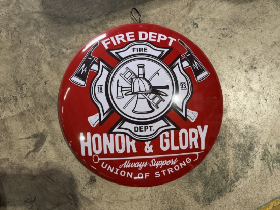 Round Fire Department Sign