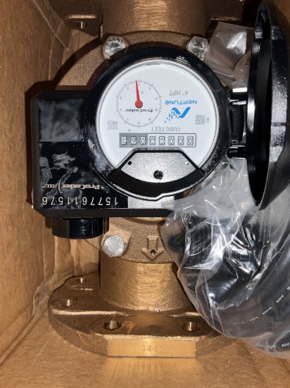 Neptune Brand 4 Inch Turbine Meter with Strainer