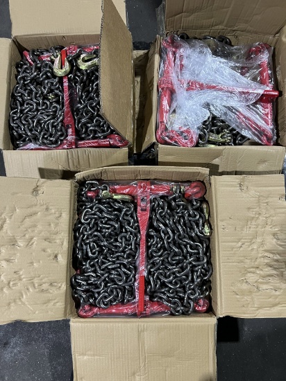 3 Boxes Of Chains And Binders