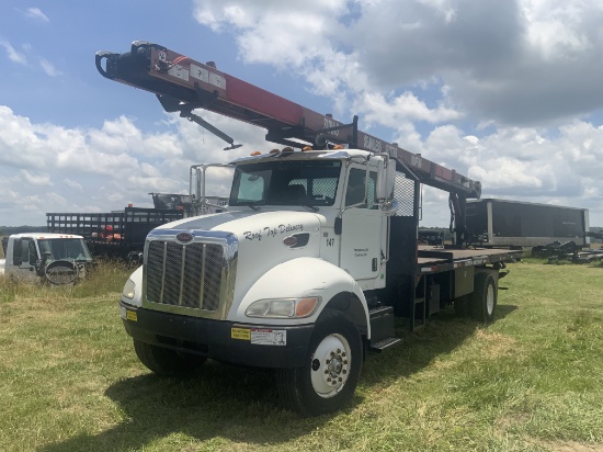 2010 Peterbilt 335 Flatbed With 36 FT Roofing Conveyor Boom