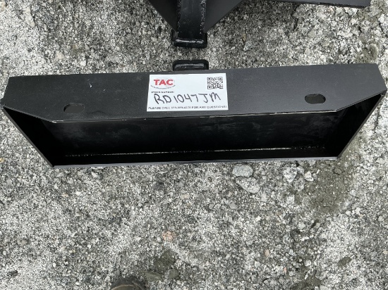 New Mini Skid Steer Quick Attach Backing Plate With Trailer Hitch Receiver