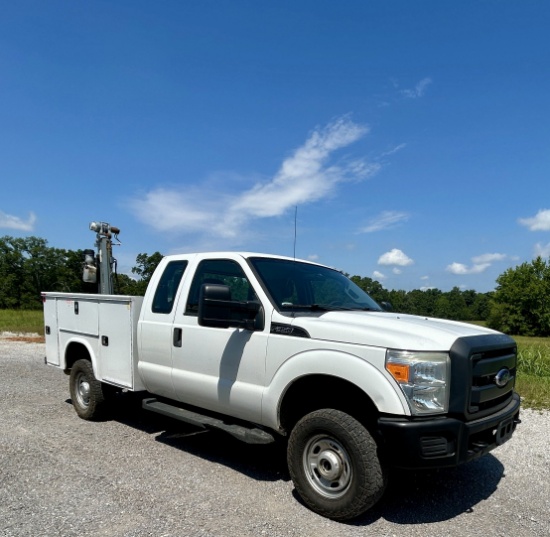 2012 FORD F-350 SUPER DUTY EXTENDED CAB SERVICE TRUCK w/ VENTURE CT310KX CRANE