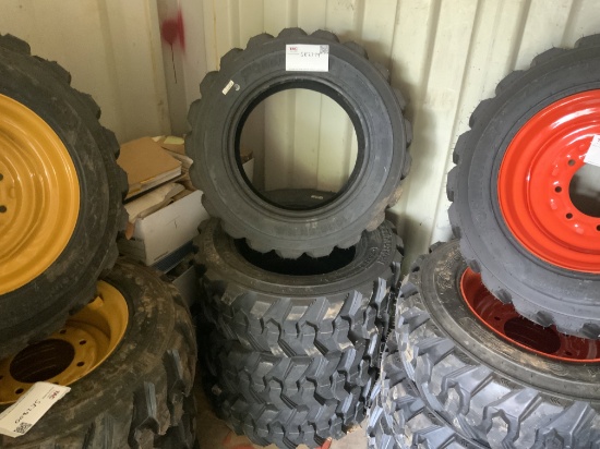 (4) 10-16.5 Skid Steer Tires