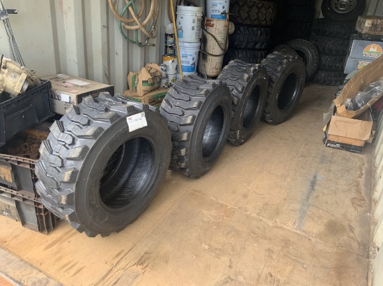 (4) 12-16.5 Skid Steer Tires