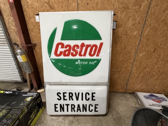 Castrol Motor Oil Service Entrance Sign