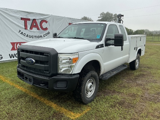 2012 FORD F-350 SD EXTENDED CAB 4X4 SERVICE TRUCK w/ VENTURE CT310KX CRANE