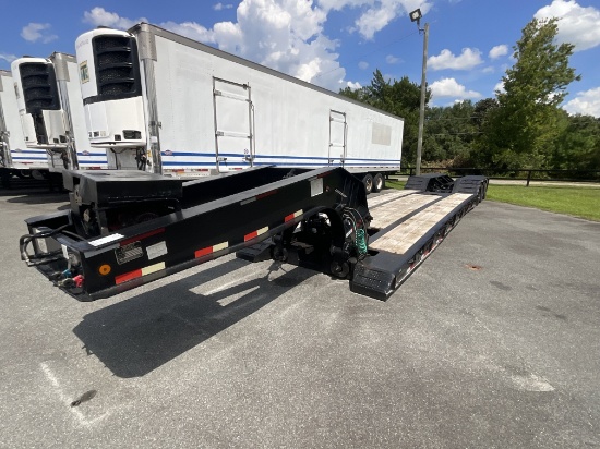 2008 Pitts LB52-24-D 52ft, 3 Axle RGN Lowboy Trailer