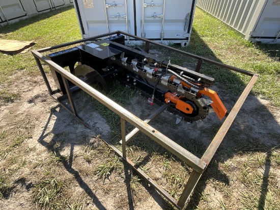 New Mower King ECSSCT72 Skid Steer Trencher Attachment