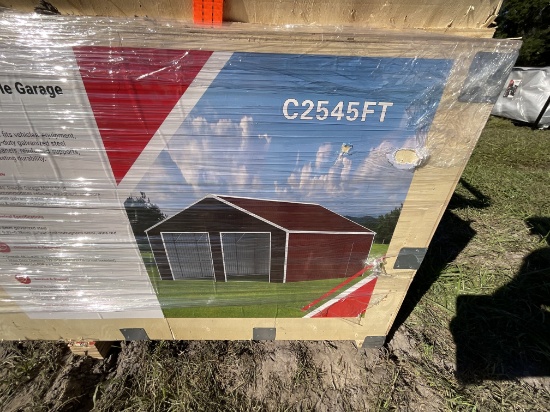 New SDLanch C2545FT 25ft X 45ft Double Garage Metal Shed