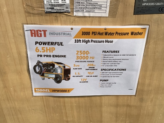 New AGT HPW3000-1 Hot Water Pressure Washer