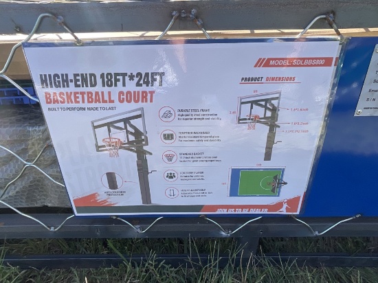 New High End 18ft X 24ft Basketball Court
