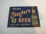 Zieglers Beer sign