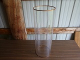 Clear glass cylinder