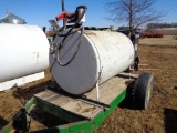 300 Gal Fuel Barrel w/ 12 volt Pump on 2 Wheel Trailer
