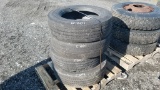 (4) Bridgestone 275/70/22.5 Tires