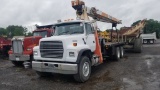 1996 Ford L8000 Flatbed With Crane