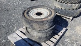 (4) solid skidsteer tires