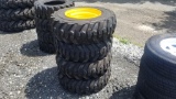 4x 10-16.5 Skidsteer Tires and rims