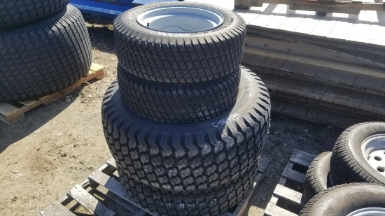 Set of multi trac tractor tires and rims