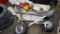 Lot - Dolly, truck lights, saab bumper