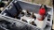 Lot metal stands and fire extinguisher
