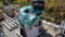 Mercury 25hp outboard motor with controls and
