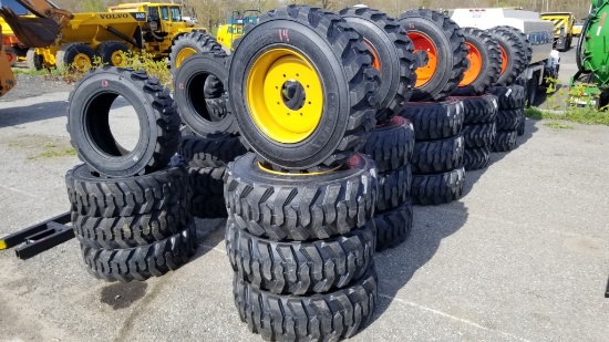 (4) Loadmax 12-16.5 Skidsteer Tires and rims