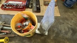 lot bucket with misc tools