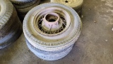 (4) antique tires and rims