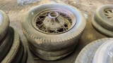 (4) antique tires and rims