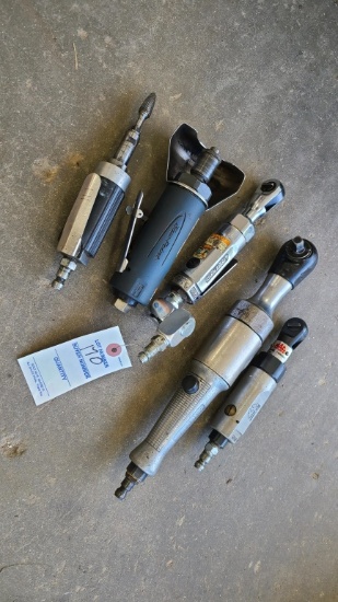 Lot - Air Wrenches, Angle Grinder ( Mac, Snap On