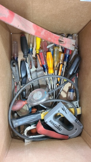 Box Lot - Screw Drivers, Chisels, Etc
